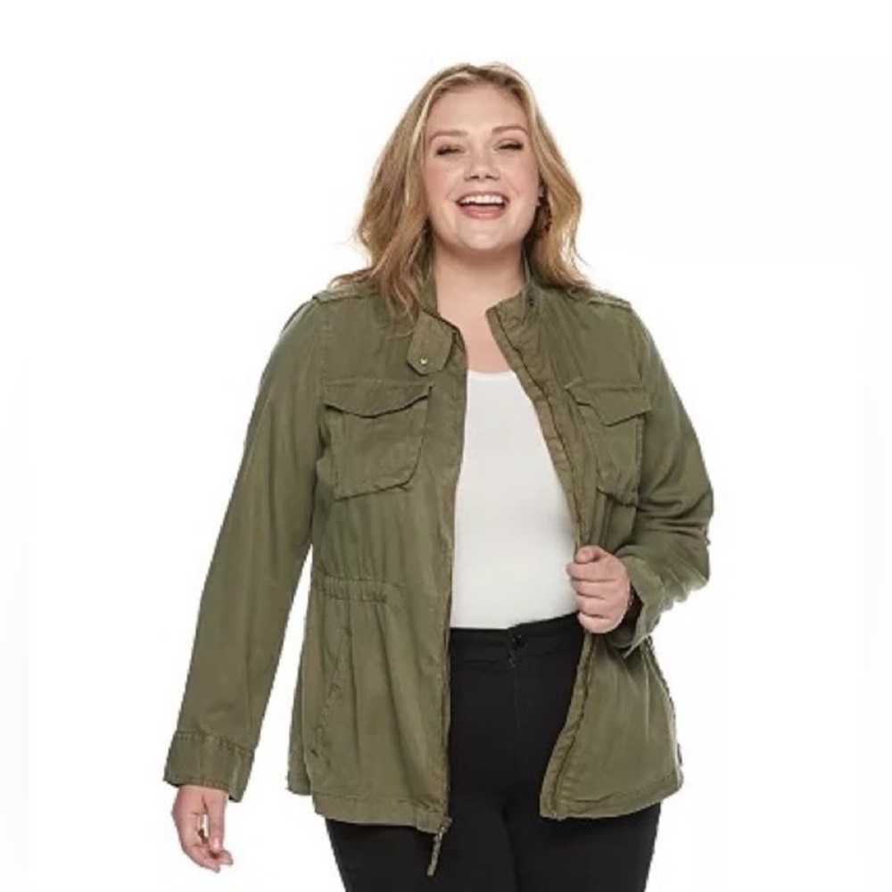 Women’s EVRY Olive Green Military Jacket
